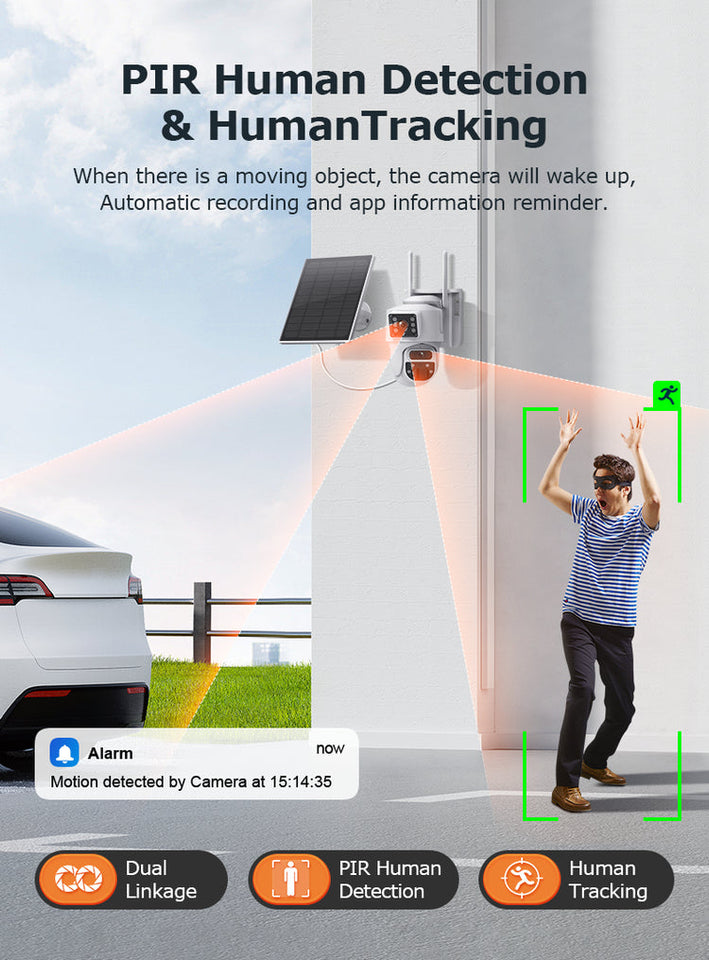 Cámara Solar 4G Doble Lente Autoseguimiento - Pagala Al Recibir en Tu Domicilio