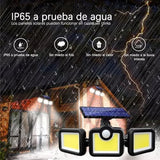 Reflector Solar 3 Cabezales - 108 Led para Exteriores