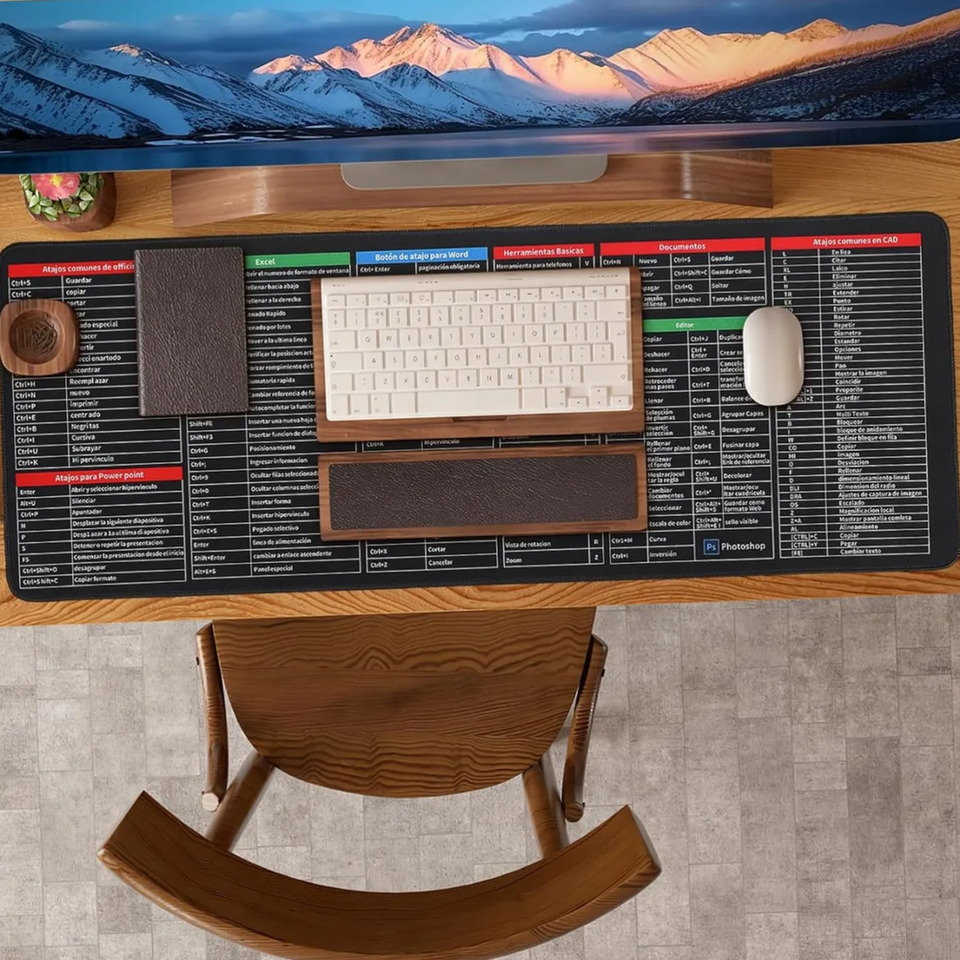 Mousepad con atajos de Excel En Español - Págalo Al Recibir en Tu Domicilio