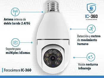 CAMARA DE VIGILANCIA TIPO FOCO - ENVIOS A TODO EL MUNDO