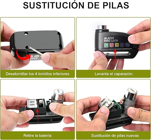 Candado de Alarma para Moto SafeRide - Envios a El Mundo