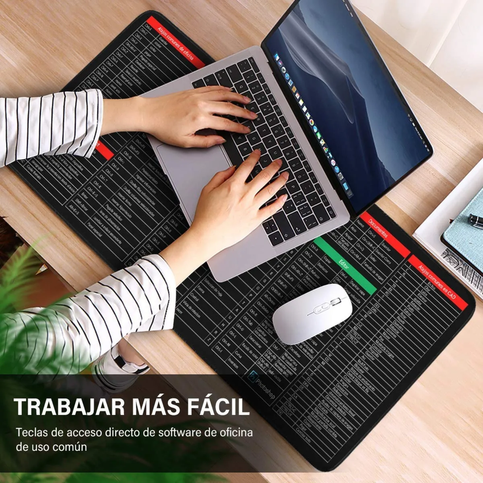 Mousepad con atajos de Excel En Español - Págalo Al Recibir en Tu Domicilio