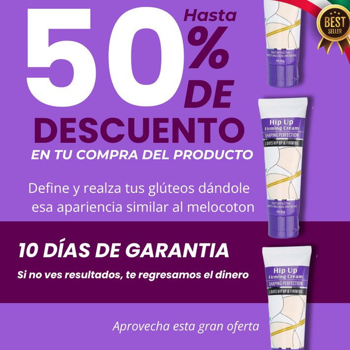 CREMA AUMENTA/LEVANTA GLUTEOS - PAGALA AL RECIBIR EN TU DOMICILIO