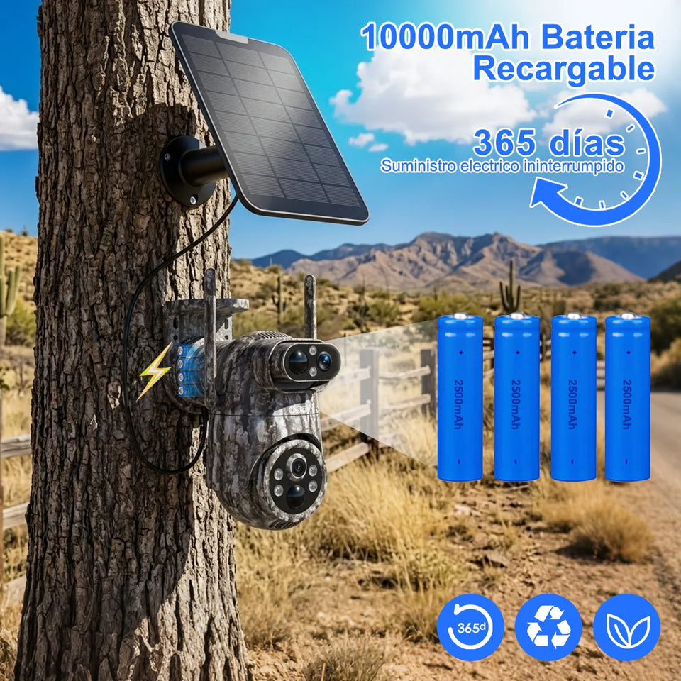 Cámara de Seguridad Solar 4G Camuflada con Visión Nocturna y Detección de Movimiento