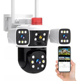 Camara de Tres Lentes Wifi Son Sirena - Págala Al Recibir en Tu Domicilio