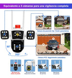 Camara de Tres Lentes Wifi Son Sirena - Págala Al Recibir en Tu Domicilio