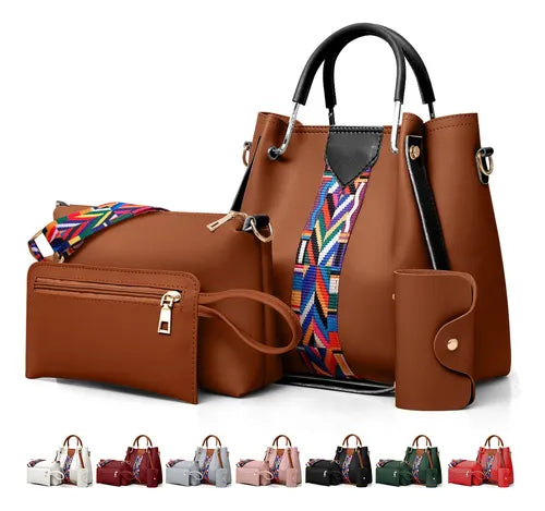 Set de 4 Bolsas Cafe de Mujer - Pagala Al Recibir en Tu Domicilio